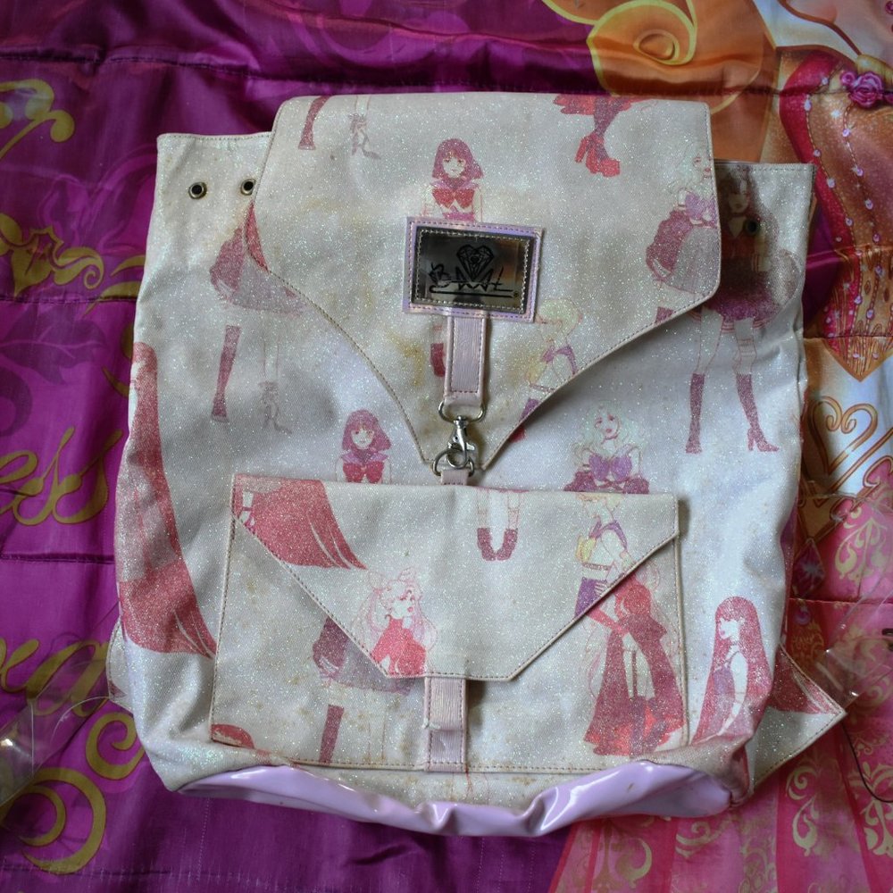 Vintage Sailor Moon black Lady Mistress 9 Saturn Uranus Neptune backpack bag